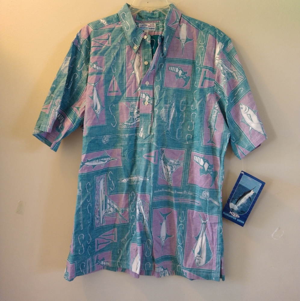 Vtg XL Hawaiian shirt button down men's new